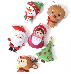 Kit cucito Mini Couz'IN 6 decorazioni Natale - KC062C