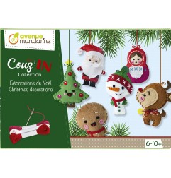 Kit cucito Mini Couz'IN 6 decorazioni Natale - KC062C