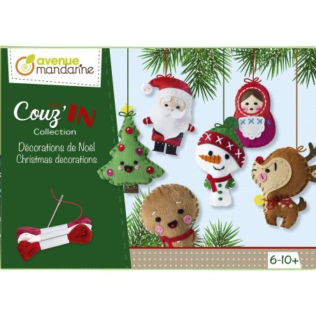 Avenue Mandarine Scatola creativa, Pupazzetti Natalizi KC062C