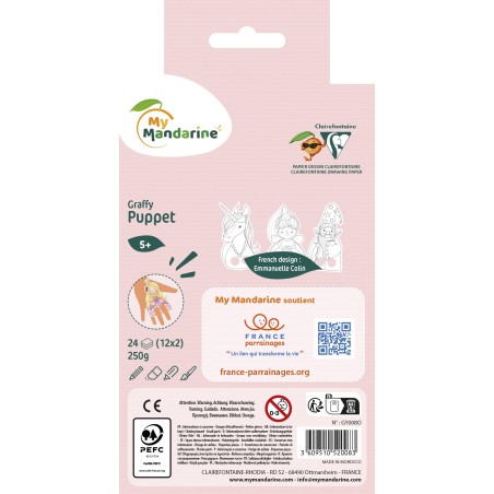 Avenue Mandarine Graffy Puppet, principe e principessa (pupazzetti) GY008O