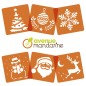 Set 6 stencil Avenue Mandarine, soggetti di Natale - 42455MD