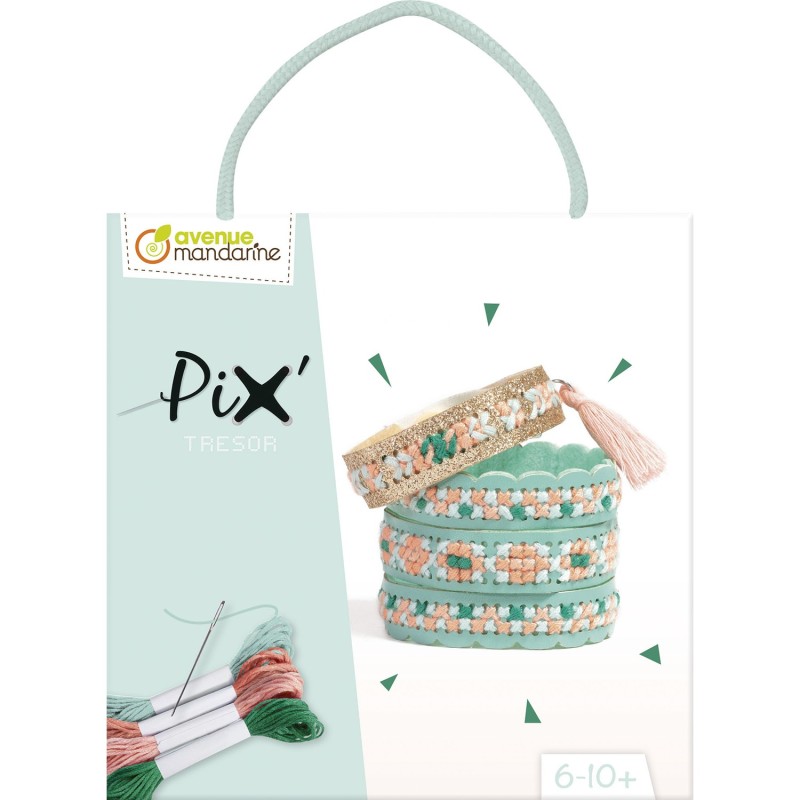 Kit di ricamo Avenue Mandarine Pix' Trésor, scatolina tonda da ricamare a punto croce, blu - KC129C Kit di ricamo Avenue Mandarine Pix' Trésor, scatolina tonda da ricamare a punto croce, blu - KC129C