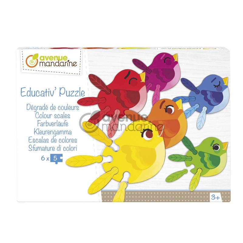 Avenue Mandarine Puzzle educativo - scala colori PU019C Avenue Mandarine Puzzle educativo - scala colori PU019C
