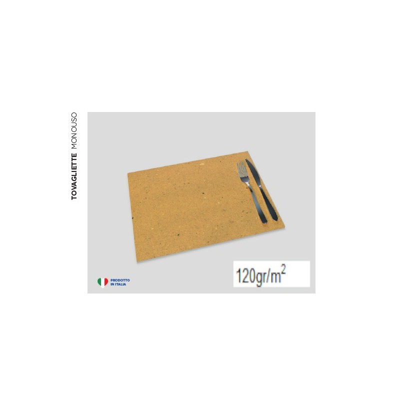 Brefiocart tovagliette in carta 30x40 cm giallo 120 g confezione da 100