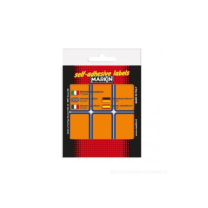 Etichette adesive fluo arancio Markin 70x37