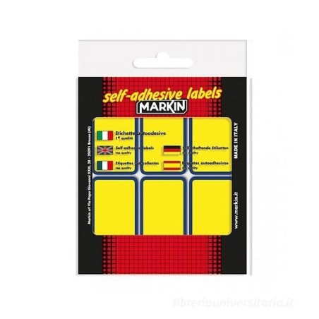 Etichette adesive fluo giallo Markin 70x37
