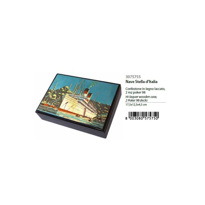 MODIANO SCATOLA LEGNO RAMINO NAVE STELLA ITALIA 3075755