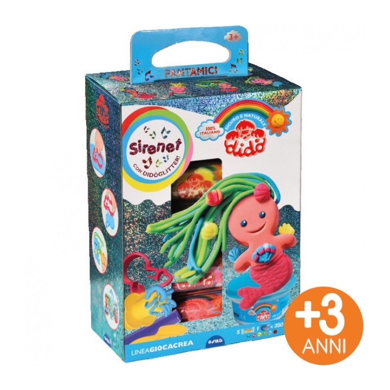 Didò Giocacrea Fantamici Sirenet pasta modellabile kit 350 g F361700 Didò Giocacrea Fantamici Sirenet pasta modellabile kit 350 g F361700