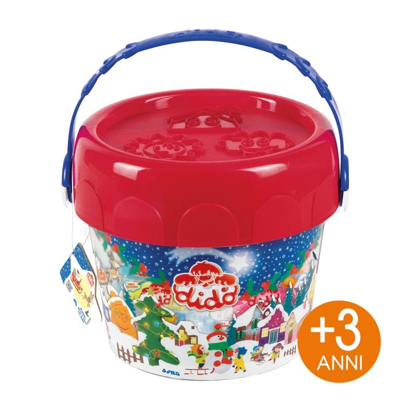 Didò Secchiello Natale pasta modellabile 12 salsicciotti con formine F363100 Didò Secchiello Natale pasta modellabile 12 salsicciotti con formine F363100