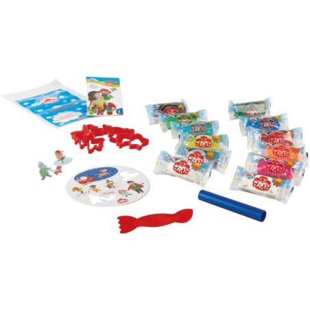 Didò Secchiello Natale pasta modellabile 12 salsicciotti con formine F363100
