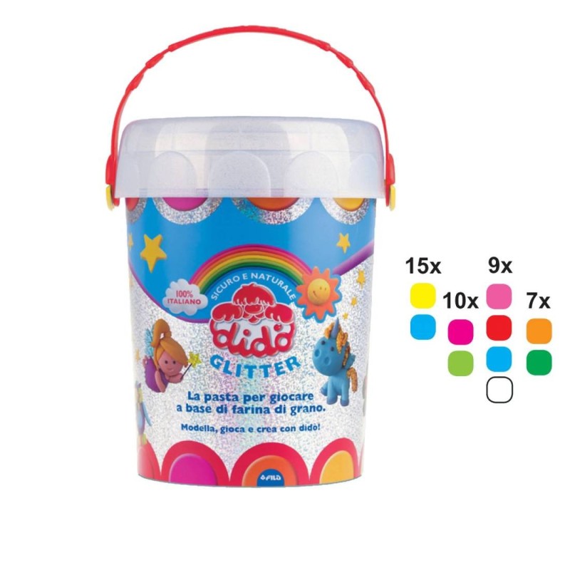 Didò Vaso 100 salsicciotti pasta modellabile glitter F344900