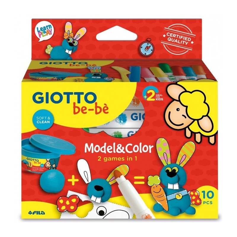 Giotto Be Bè Model & Color set creativo con pasta modellabile e colori F472200 Giotto Be Bè Model & Color set creativo con pasta modellabile e colori F472200