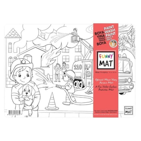 Strigo Funny Mat tovaglietta da colorare 25×35 cm tema pompieri 1367