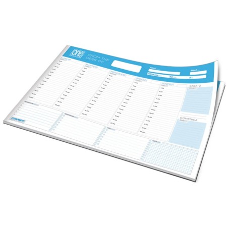 Weekly planner A3 collato in basso Blasetti One Color