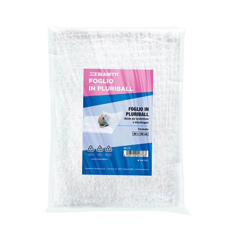 Blasetti Pluriball foglio a bolle d'aria 80 x 100 cm per imballaggio 0776 Blasetti Pluriball foglio a bolle d'aria 80 x 100 cm per imballaggio 0776