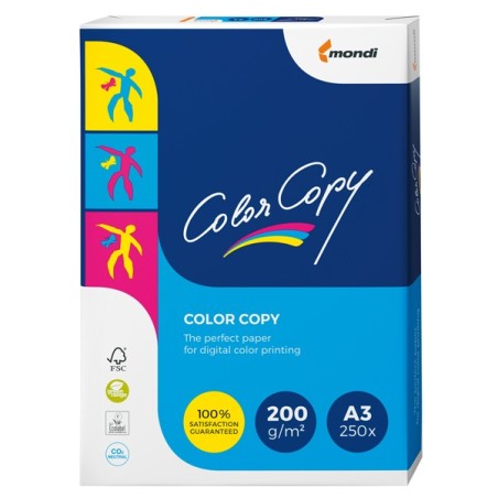MONDI COLOR COPY 250 fogli Carta per fotocopie colore bianco A3 200gr 40002128