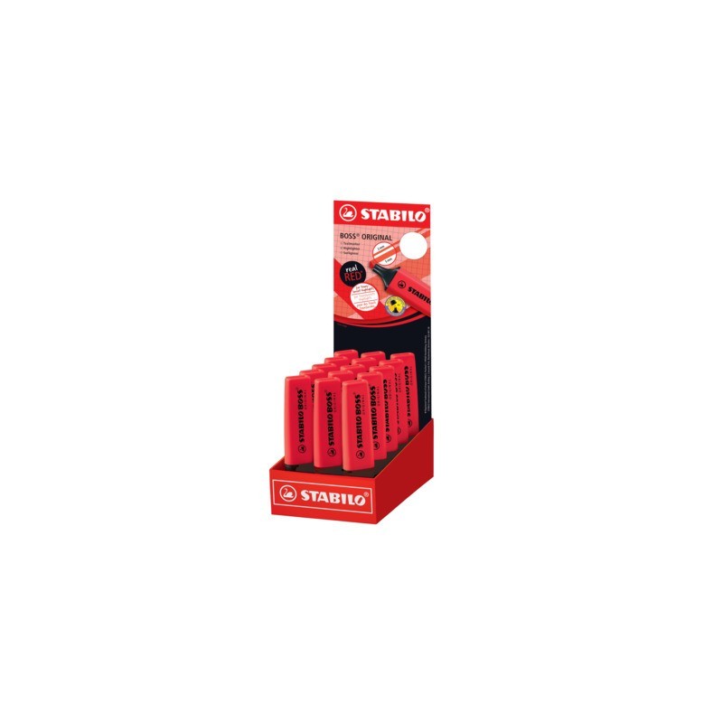 STABILO BOSS Rosso Rosso espositore 15 evidenziatori 70/15-7