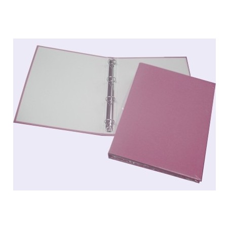 Raccoglitore 4 anelli dorso 30 formato 22x30 cm lucido rosa