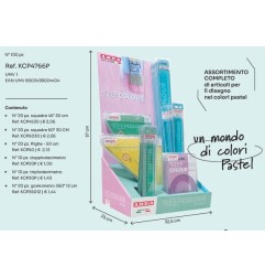Arda Keep Colour Pastel espositore da banco 100 strumenti