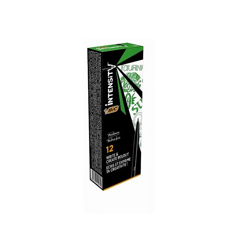BIC Intensity Fine fineliner punta 0,8 mm tratto 0,4 mm inchiostro a base d'acqua verde – confezione 12 pezzi 942068 BIC Intensity Fine fineliner punta 0,8 mm tratto 0,4 mm inchiostro a base d'acqua verde – confezione 12 pezzi 942068