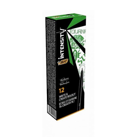 BIC Intensity Fine fineliner 0,4 mm verde 12 pezzi