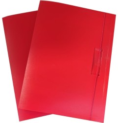 King Mec Traffic Plus cartella elastico A4 dorso 3 rossa