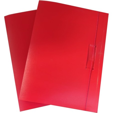 King Mec Traffic Plus cartella elastico A4 dorso 3 rossa