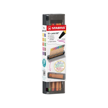 Scatola 10 pezzi Pennarelli Stabilo Point 88 8810-5