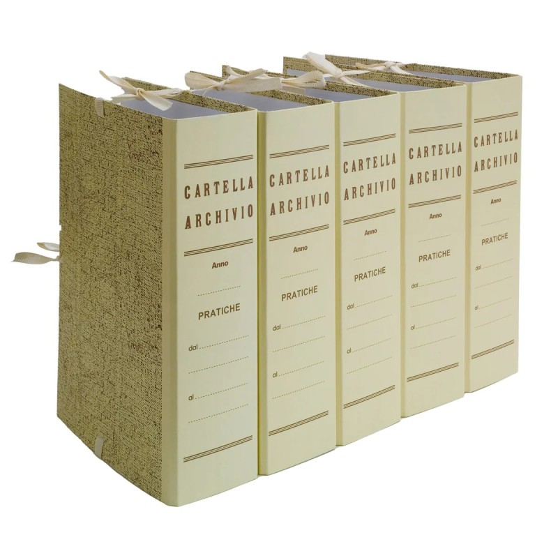 Brefiocart faldone d'archivio con lacci in juta dorso 8 cm Brefiocart faldone d'archivio con lacci in juta dorso 8 cm