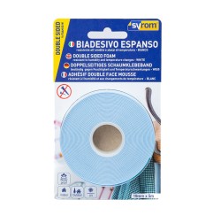 Nastro biadesivo 19x5mt bianco schiuma V-FOAM 80W SYROM 3694