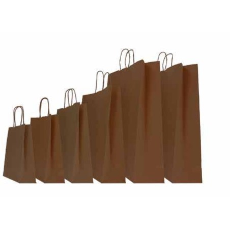 SHOPPER CARTA 45+15x49 Sealing MARRONE Ritorta -50pz ref.60