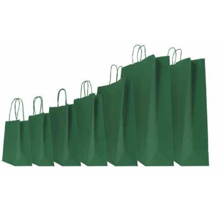 SHOPPER CARTA 18+8x24 VERDE Ritorta -25pz 310002970AB25