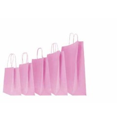 SHOPPER CARTA 22+10x29 ROSA Ritorta -25pz 310000623BB25