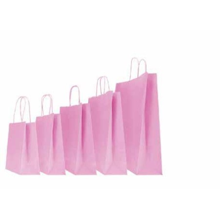 SHOPPER CARTA 22+10x29 ROSA Ritorta -25pz 310000623BB25