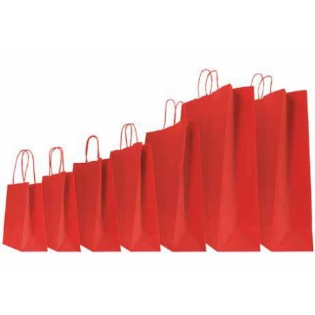 SHOPPER CARTA 36+12x41 ROSSO Ritorta -25pz 310003083AB25