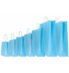 SHOPPER CARTA 26+11x35 AZZURRO Ritorta -25pz 310003165AB25