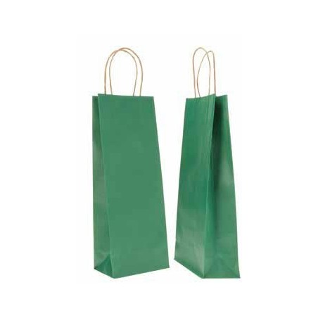 SHOPPER CARTA 14+9x38 VERDE Ritorta -20pz 310002994BB20 (x bottiglie)