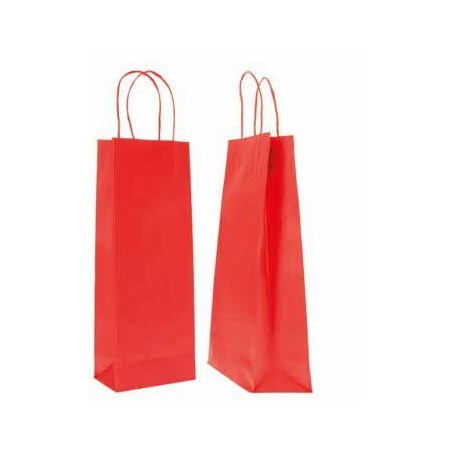 SHOPPER CARTA 14+9x38 ROSSO Ritorta -20pz 310003193AB20 (x bottiglie)