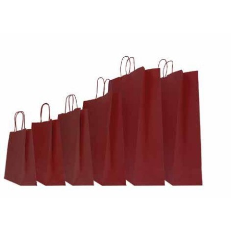 SHOPPER CARTA 36+12x41 BORDO' Ritorta -25pz 310003081AB25