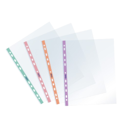 FAVORIT Buste a foratura universale lucide 22x30 cm 10pz. 4 colori pastel ass. 136867