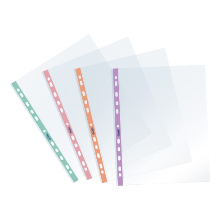 FAVORIT Buste a foratura universale lucide 22x30 cm 10pz. 4 colori pastel ass. 136867