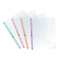 FAVORIT Buste a foratura universale lucide 22x30 cm 10pz. 4 colori pastel ass. 136867