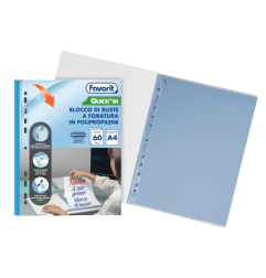 BLOCCO 60 BUSTA F.U. QUICK IN 21X29,7 LUCIDA FAVORIT 400205416