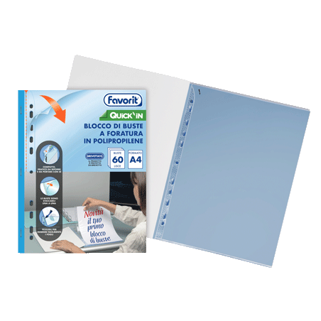 BLOCCO 60 BUSTA F.U. QUICK IN 21X29,7 LUCIDA FAVORIT 400205416