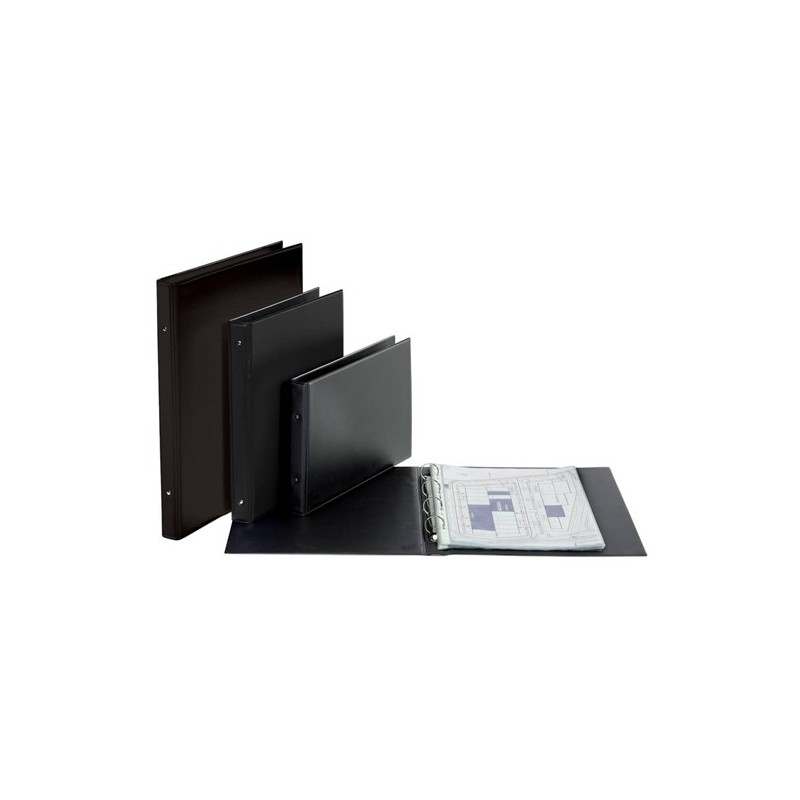 FAVORIT Raccoglitore a 4 anelli D. 30 cm, Dossier pvc 35x50 nero 100500162 FAVORIT Raccoglitore a 4 anelli D. 30 cm, Dossier pvc 35x50 nero 100500162