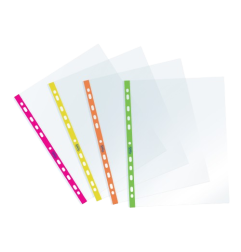 FAVORIT Buste a foratura universale lucide 22x30 cm 10pz. 4 colori neon ass. 136862