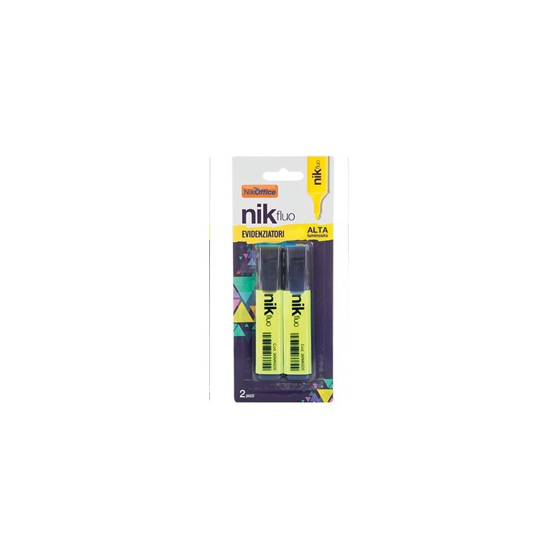 EVIDENZIATORE BLISTER DA 2 PEZZI GIALLO 36/032-N