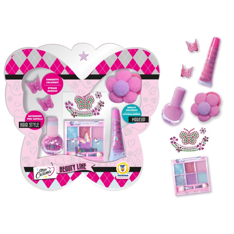 TEOREMA MISS CARINA - SET MAKEUP E STICKER FARFALLA 80703