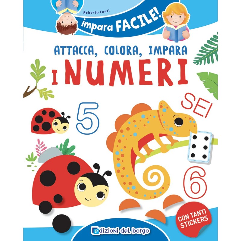 IMPARA FACILE ATTACCA COLORA IMPARA I NUMERI 84094N IMPARA FACILE ATTACCA COLORA IMPARA I NUMERI 84094N