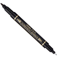 MARKER PENTEL TWIN TIP DOPPIA PUNTA -12pz NERO N75W-AE